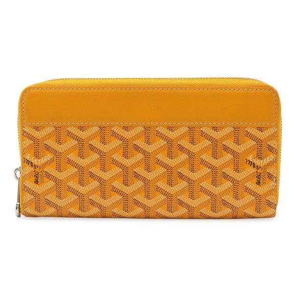 GOYARD Matignon GM Wallet, Round Long Herringbone Pattern, PVC and Leather, Y... - Picture 1 of 10